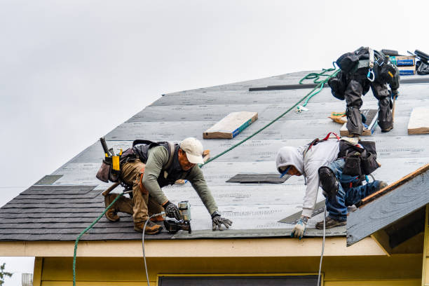Professional Gutter Installation technician working in San Bruno, CA